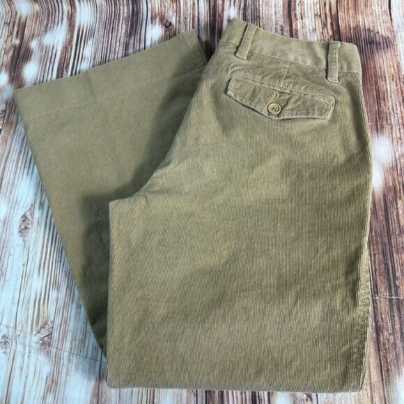 Vintage GAP Y2K Size 6 Tan Boot Cut Flare Low Rise Stretch Corduroy Pants 30x30 - Picture 15 of 15